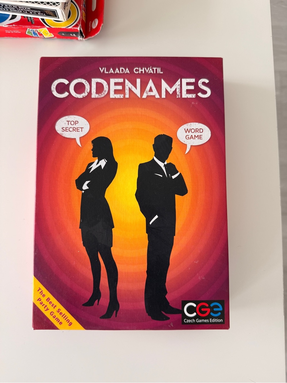 Codenames Party Word Game - Orange & Purple Box